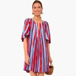 Tuckernuck Pomander Place FinleyRed Painterly Stripe dress